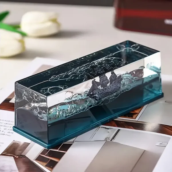 Barco Decorativo en Botella de Deriva Fluida - Imagen 3
