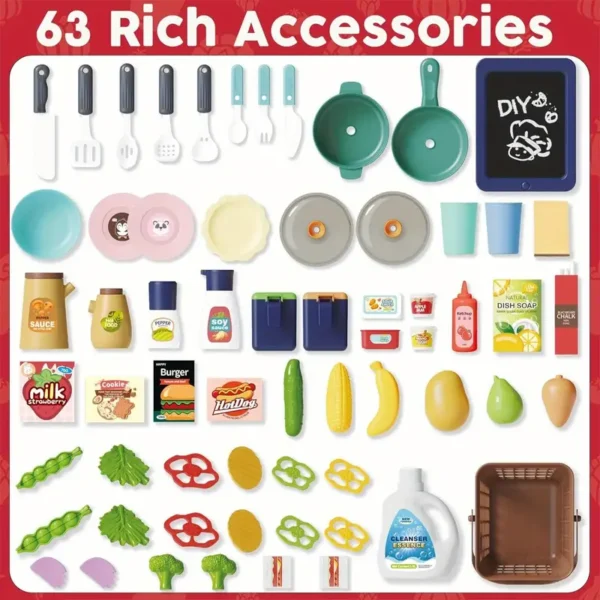 Juego de Cocina Gigante para Niños con 63 Accesorios - Imagen 6